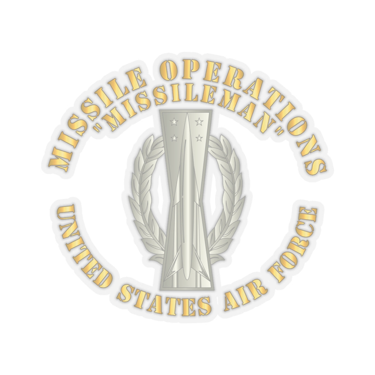 Kiss-Cut Stickers - USAF - Missile Operations - Missileman - Basic