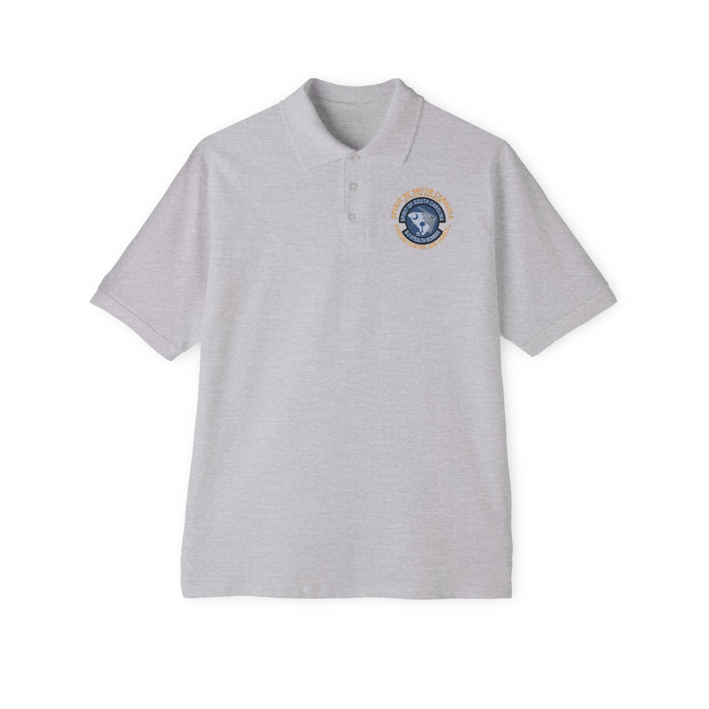 Men's Piqué Polo - USAF - B2 - Spirit of South Carolina Stealth Bomber X 300