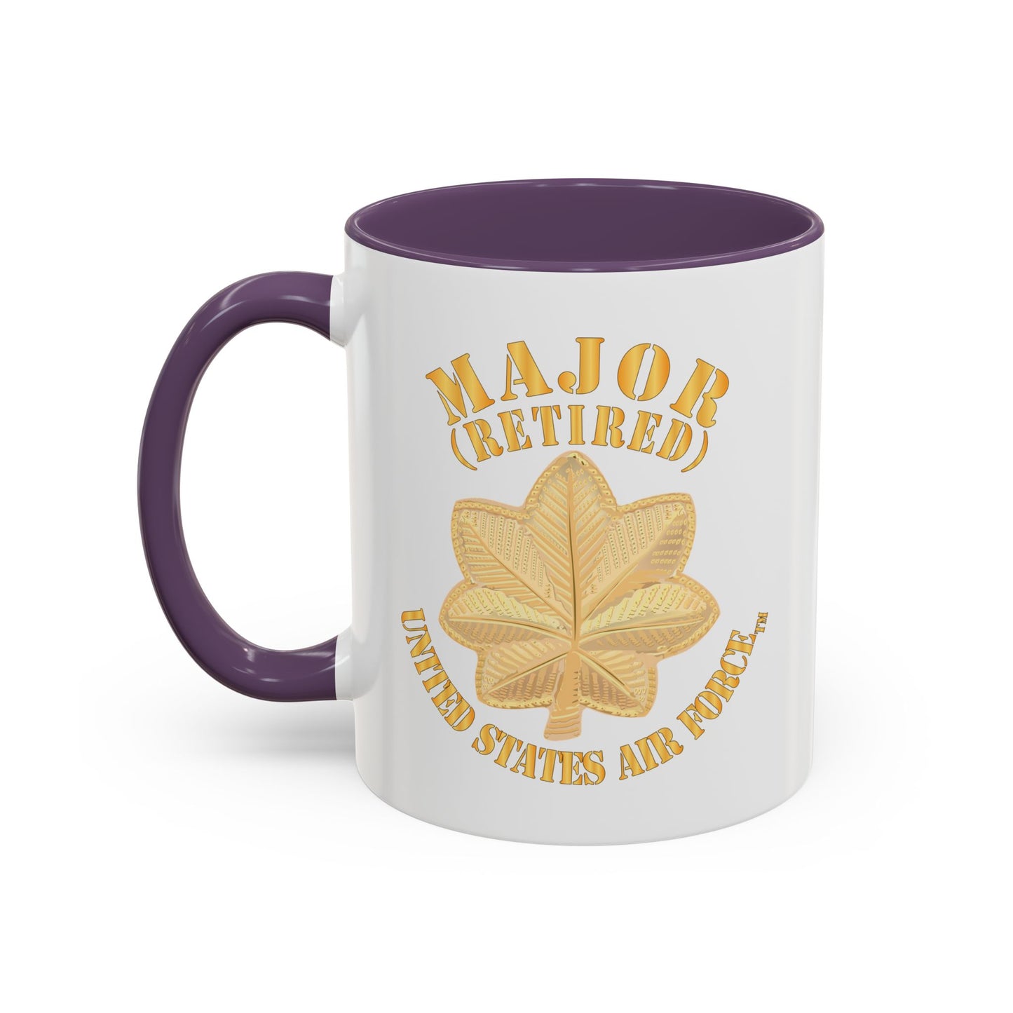 Accent Coffee Mug (11oz & 15oz) - USAF - Major - Retired X 300