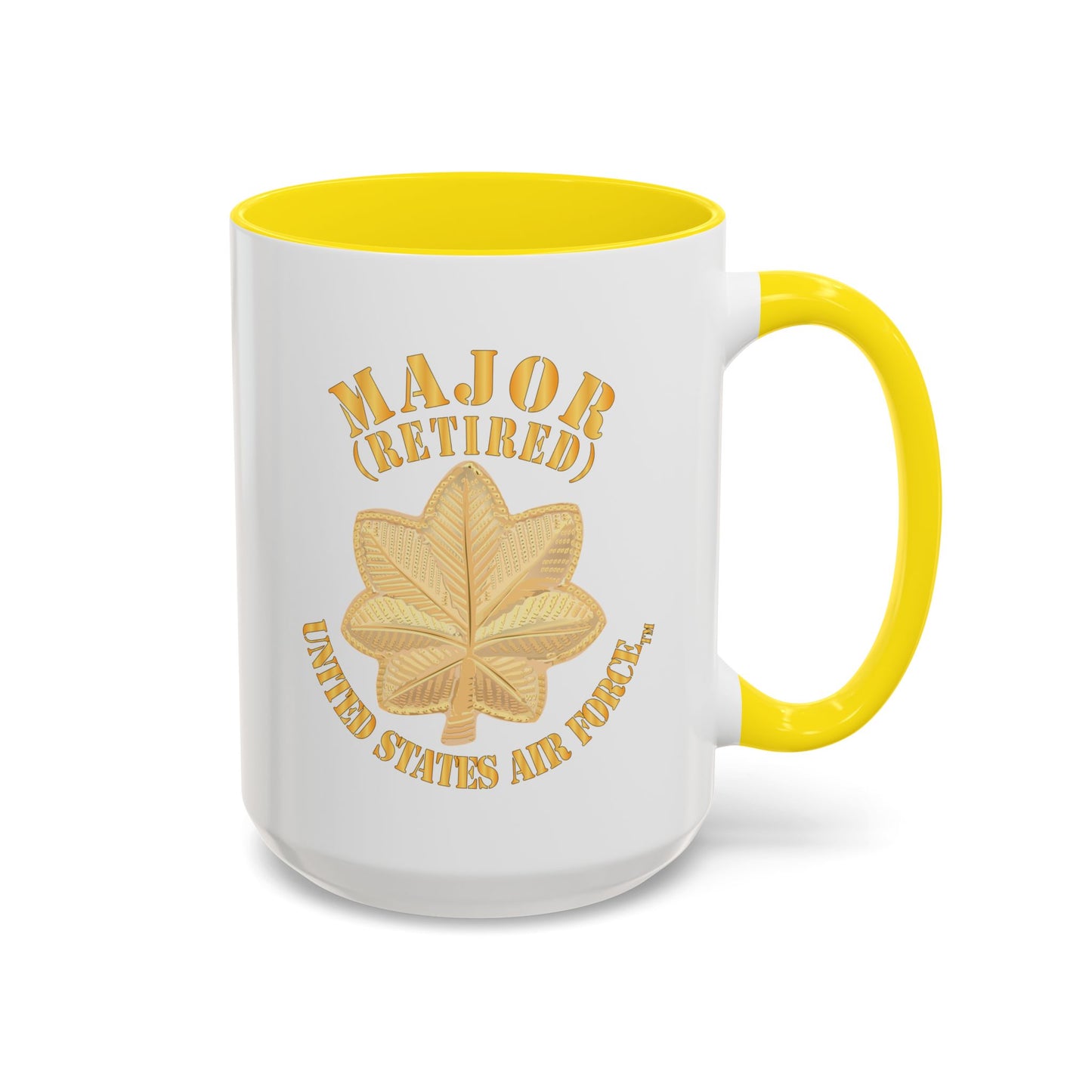 Accent Coffee Mug (11oz & 15oz) - USAF - Major - Retired X 300