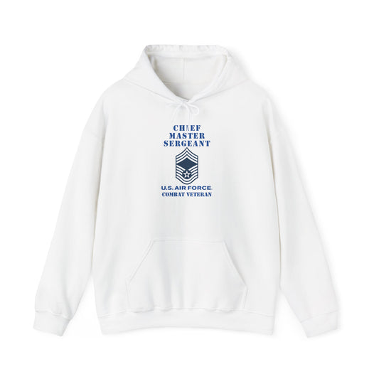 Unisex Heavy Blend Hooded Sweatshirt - USAF - Chief Master Sergeant (E9a) - 2020 - Combat Veteran