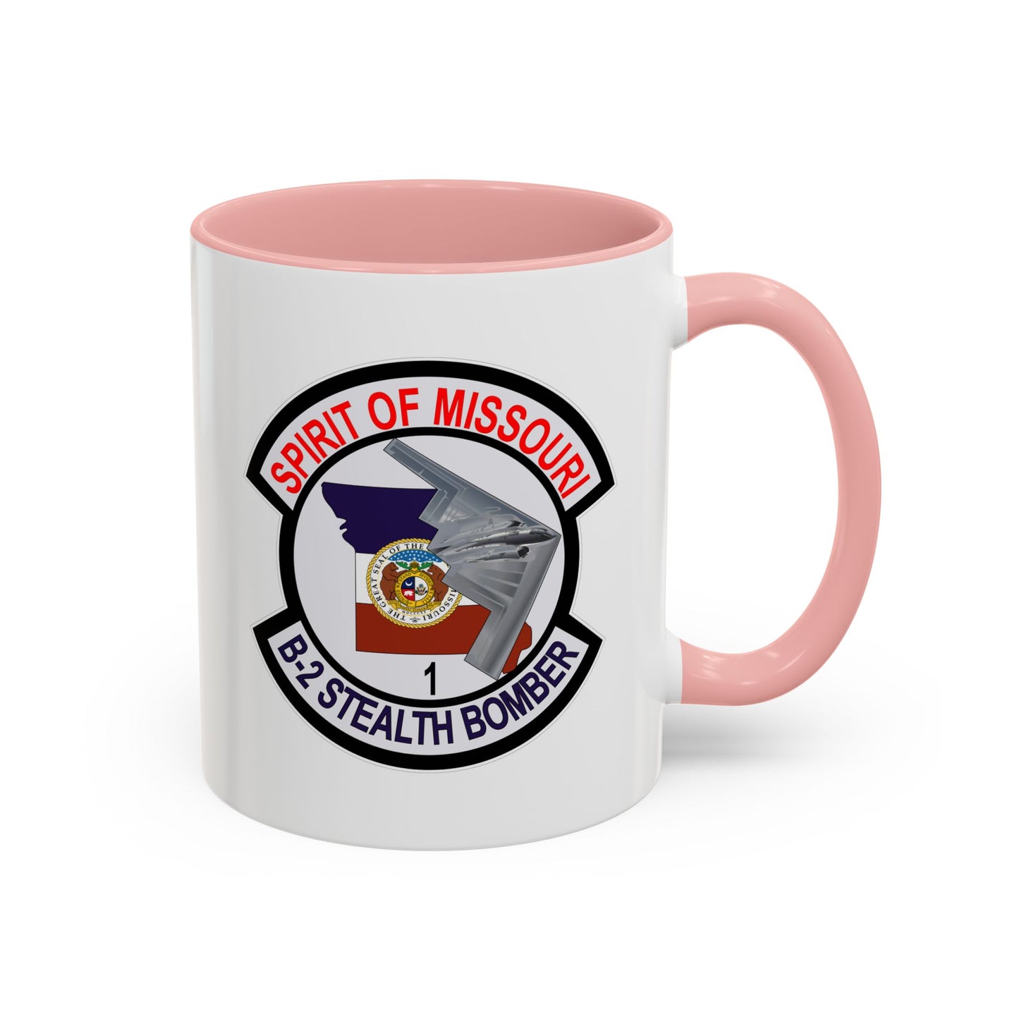 Accent Coffee Mug (11oz & 15oz) - USAF - B2 - Spirit of Missouri - Stealth Bomber wo Txt