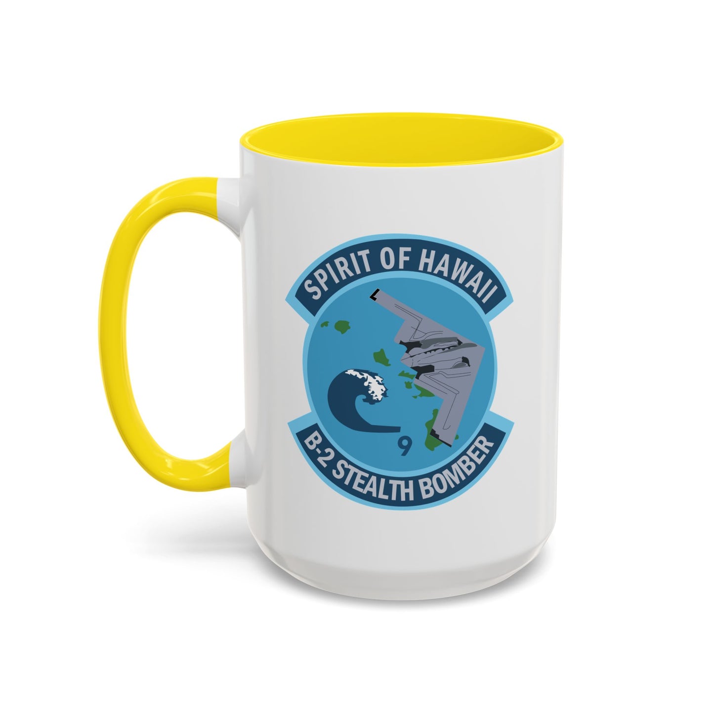 Accent Coffee Mug (11oz & 15oz) - USAF - B2 - Spirit of Hawaii - Stealth Bomber wo txt X 300