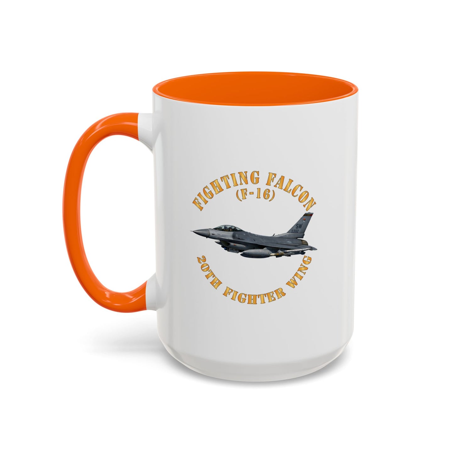 Accent Coffee Mug (11oz & 15oz) - USAF - F-16 Fighting Falcon - 20th Fighter Wing X 300