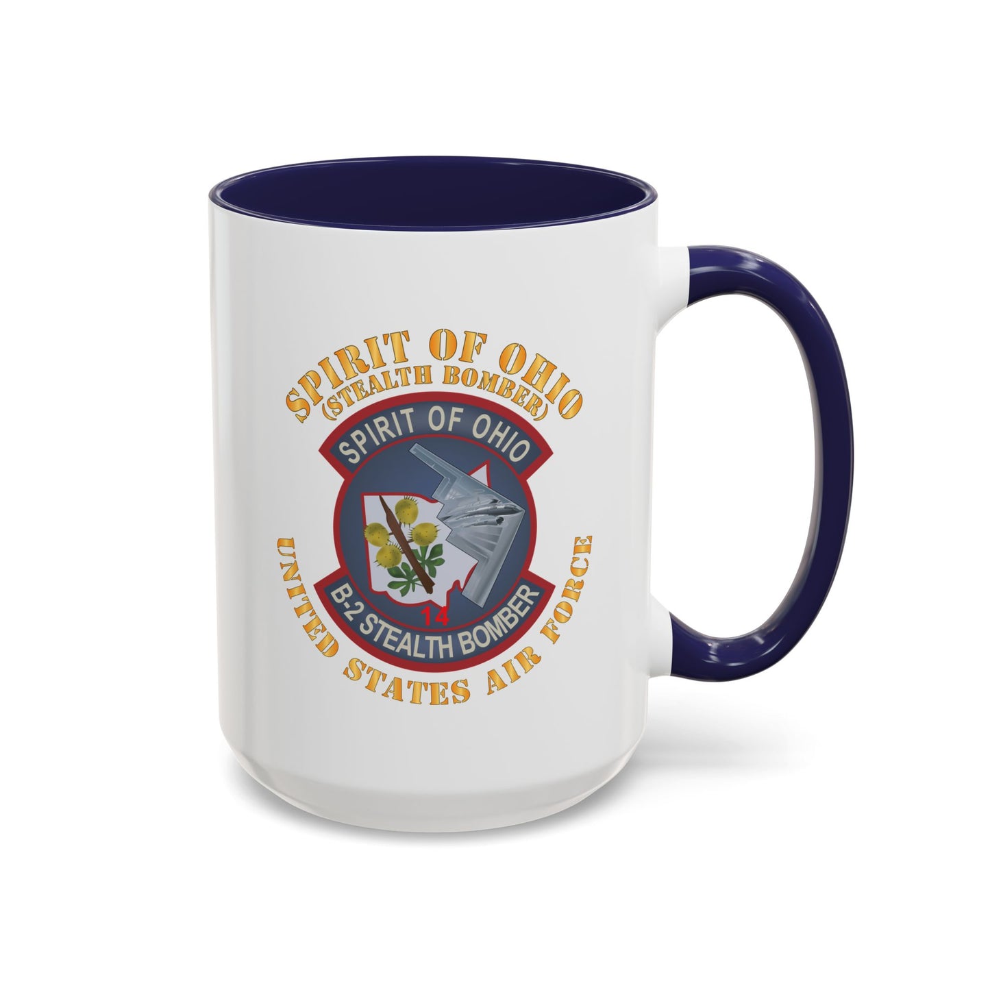 Accent Coffee Mug (11oz & 15oz) - USAF - B2 - Spirit of Ohio - Stealth Bomber X 300