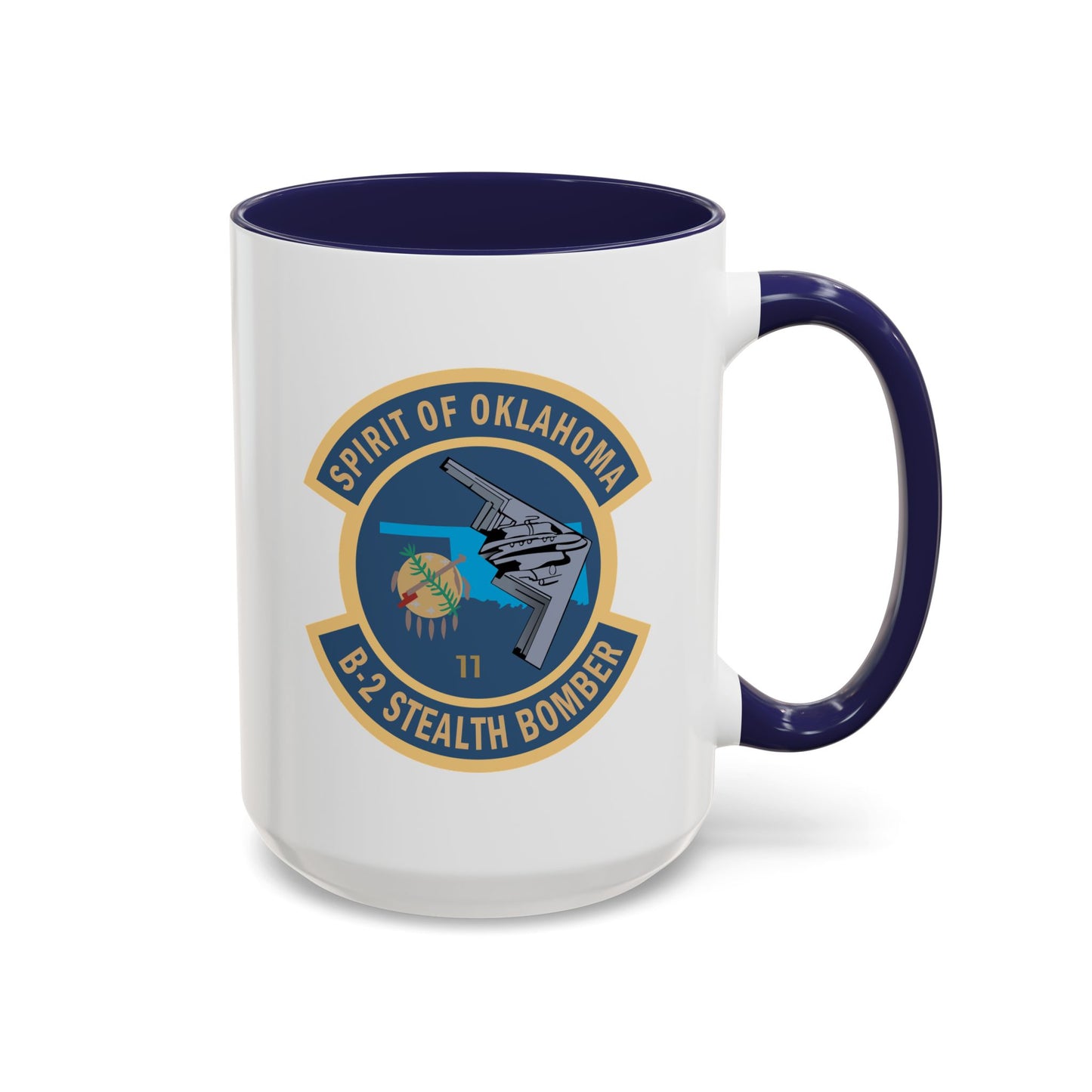 Accent Coffee Mug (11oz & 15oz) - USAF - B2 - Spirit of Oklahoma - Stealth Bomber wo txt X 300