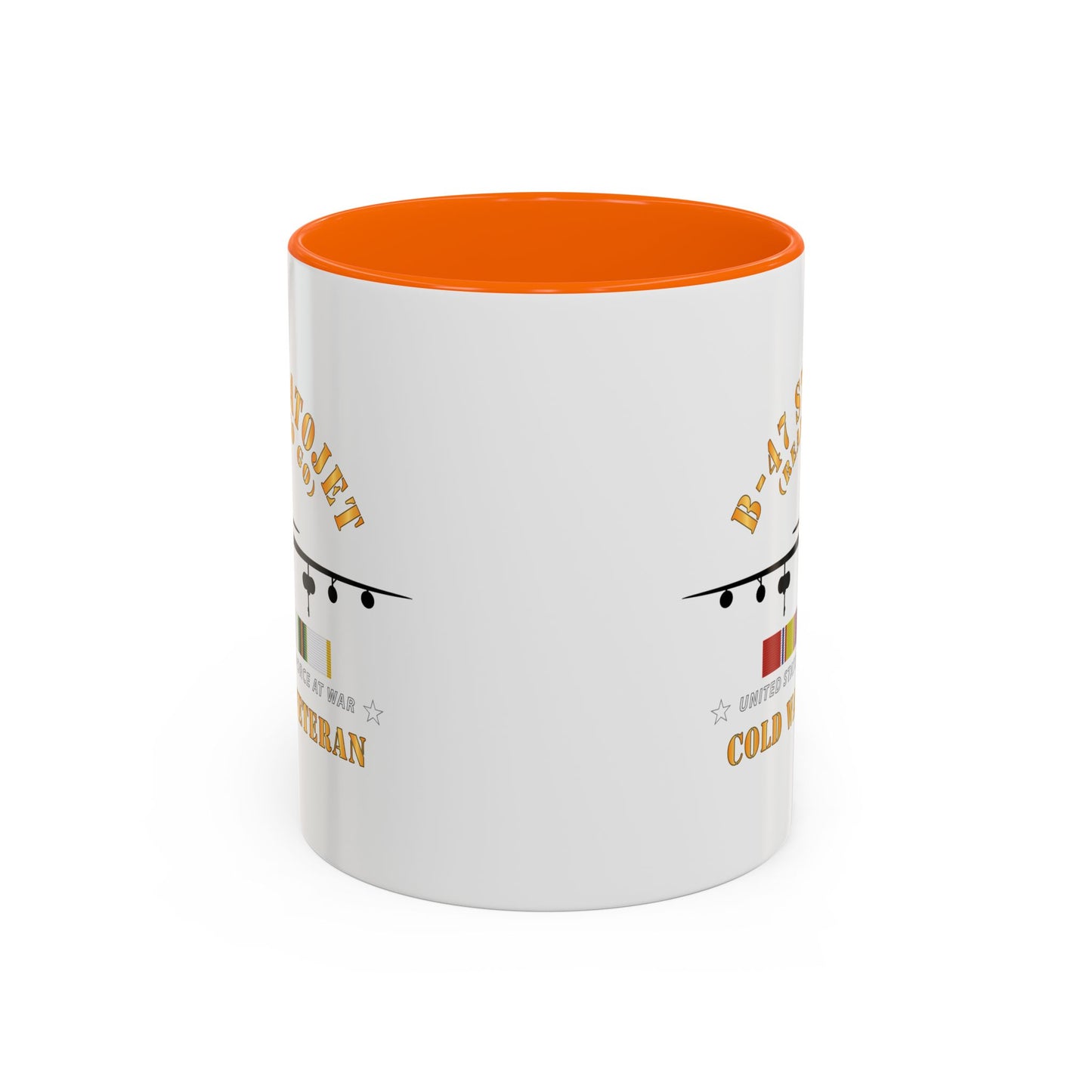Accent Coffee Mug (11oz & 15oz) - USAF - B-47 Stratojet - Ready to Go - Silhouette - Cold War Veteran X 300