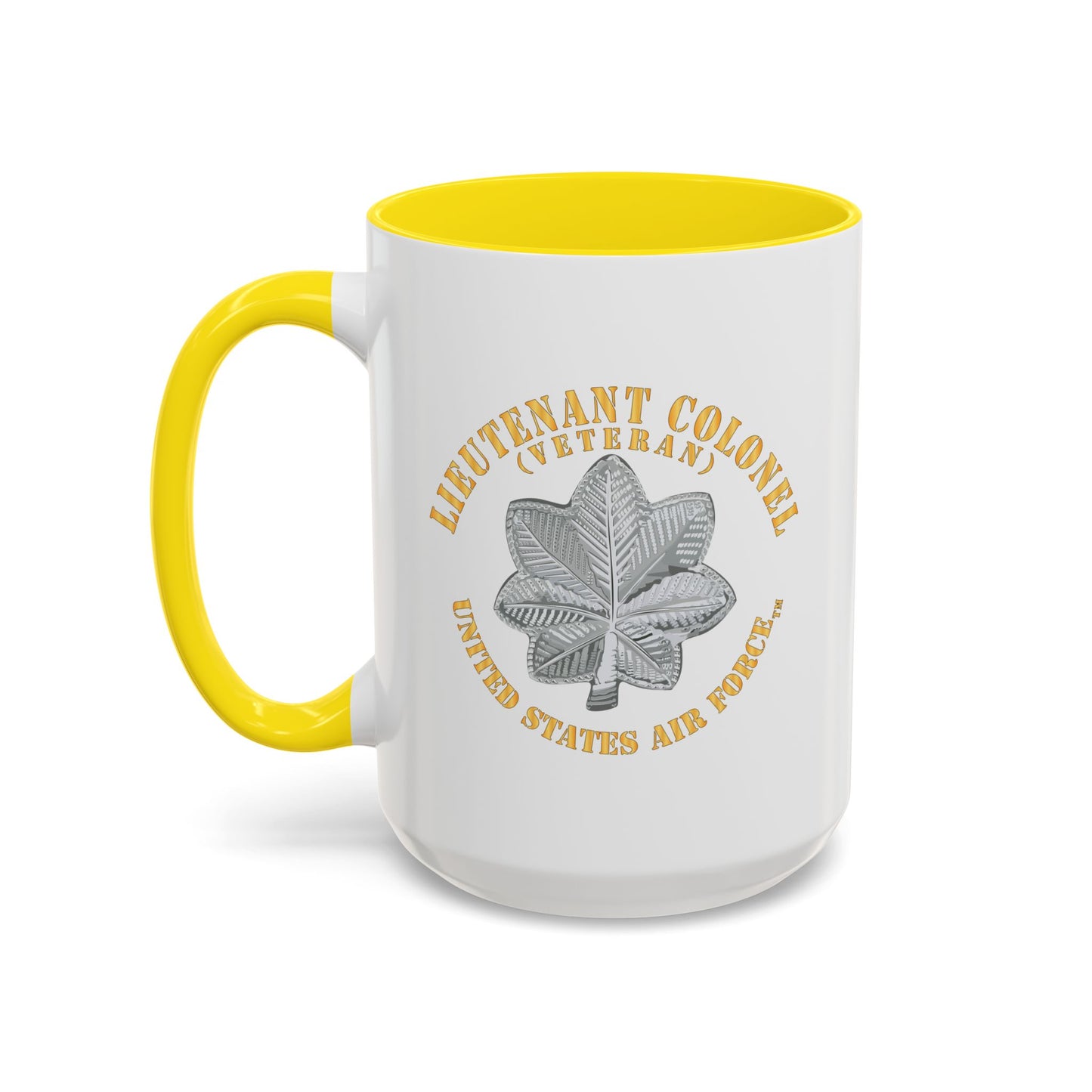 Accent Coffee Mug (11oz & 15oz) - USAF - Lieutenant Colonel - LTC - Veteran - TM X 300