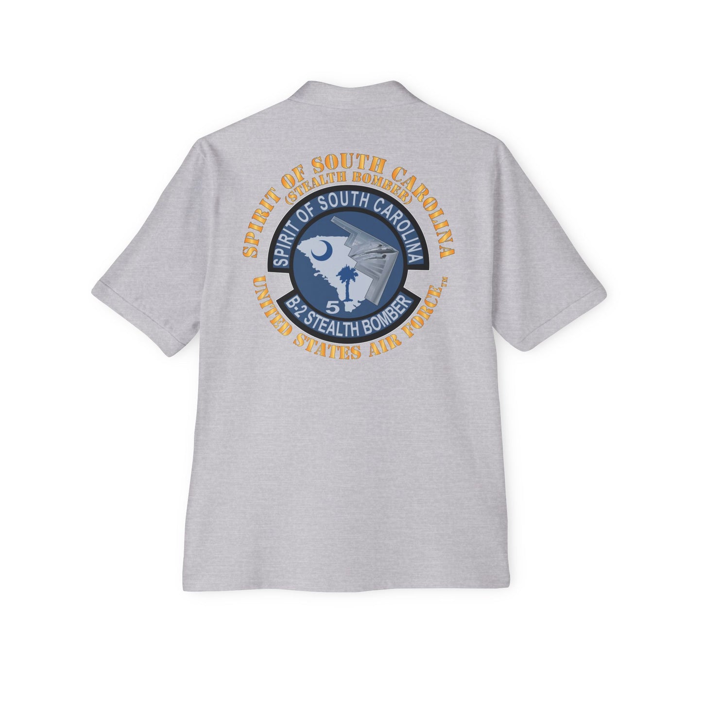 Men's Piqué Polo - USAF - B2 - Spirit of South Carolina Stealth Bomber X 300