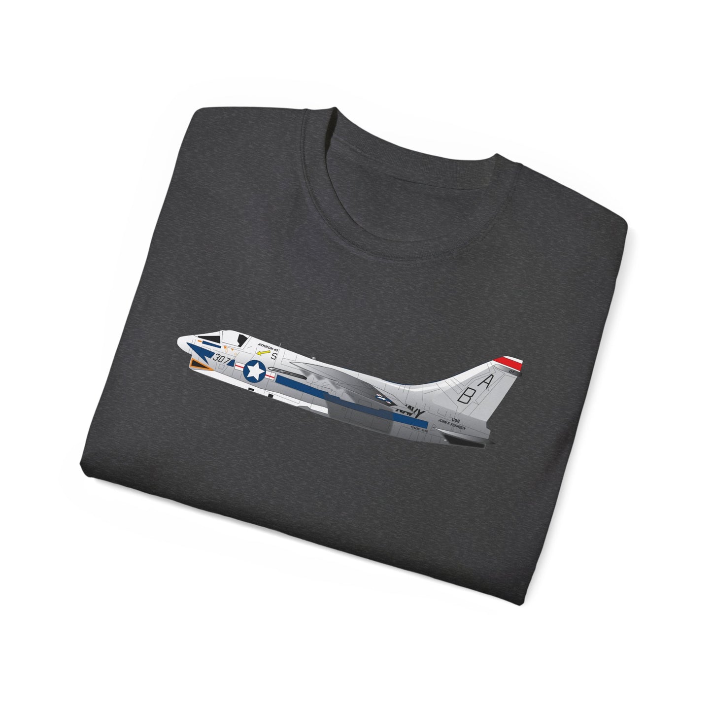 Unisex Ultra Cotton Tee - Aircraft - Navy - A-7B Corsair II - Side X 300