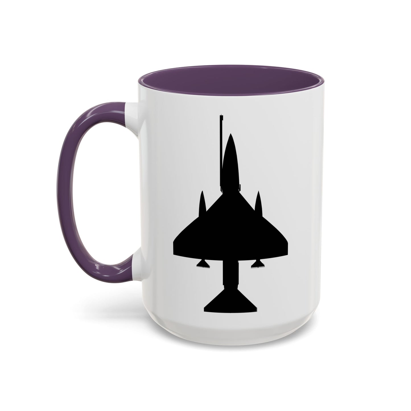 Accent Coffee Mug (11oz & 15oz) - Aircraft - A-4 SkyHawk - Top - Silhouette X 300