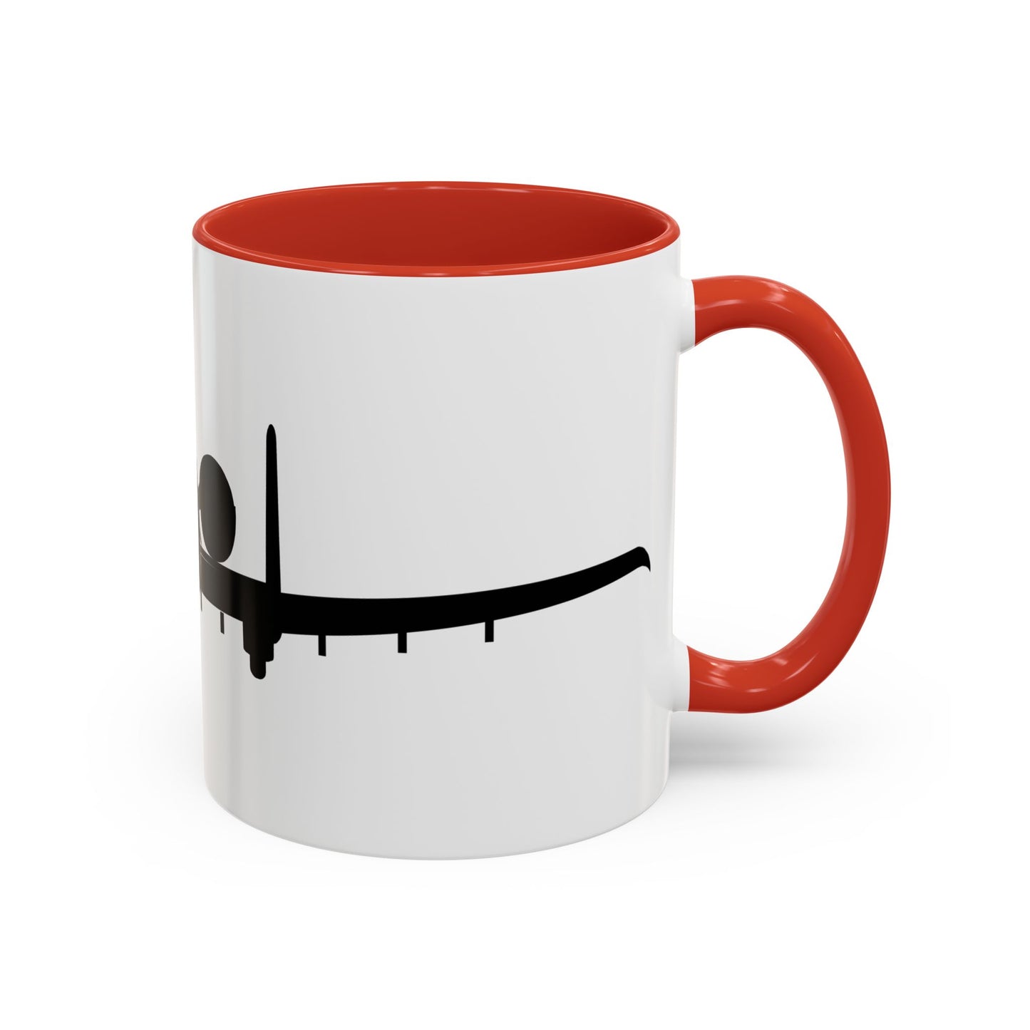 Accent Coffee Mug (11oz & 15oz) - Aircraft - USAF - A-10 Thunderbolt II - Front - Silhouette X 300