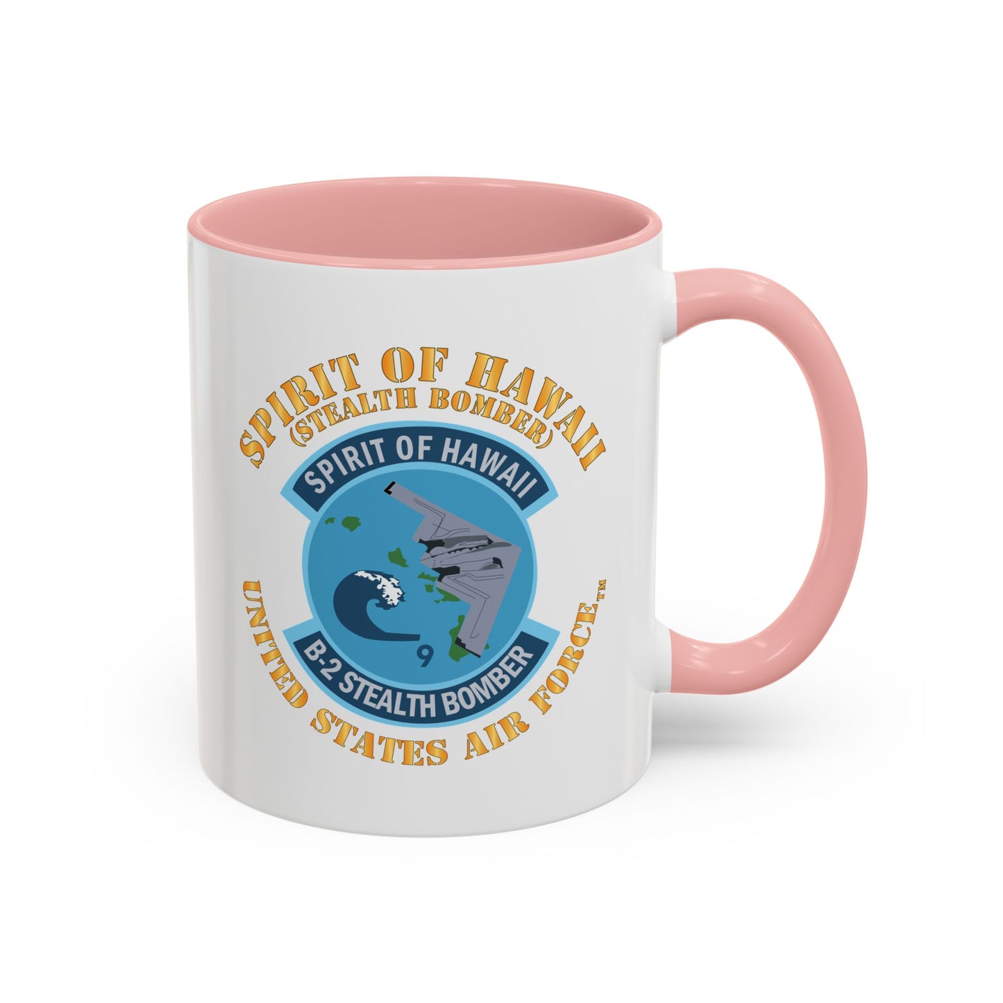 Accent Coffee Mug (11oz & 15oz) - USAF - B2 - Spirit of Hawaii - Stealth Bomber X 300