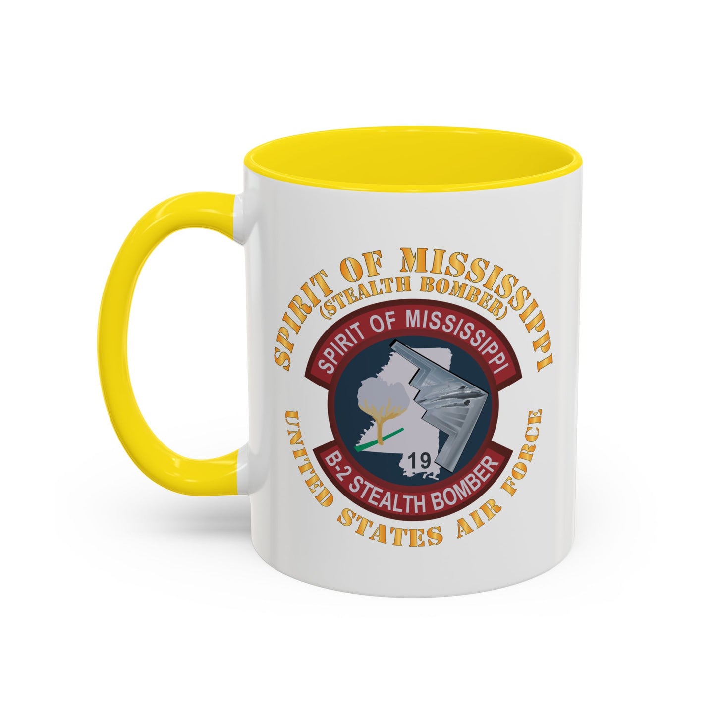 Accent Coffee Mug (11oz & 15oz) - USAF - B2 - Spirit of Mississippi - Stealth Bomber X 300