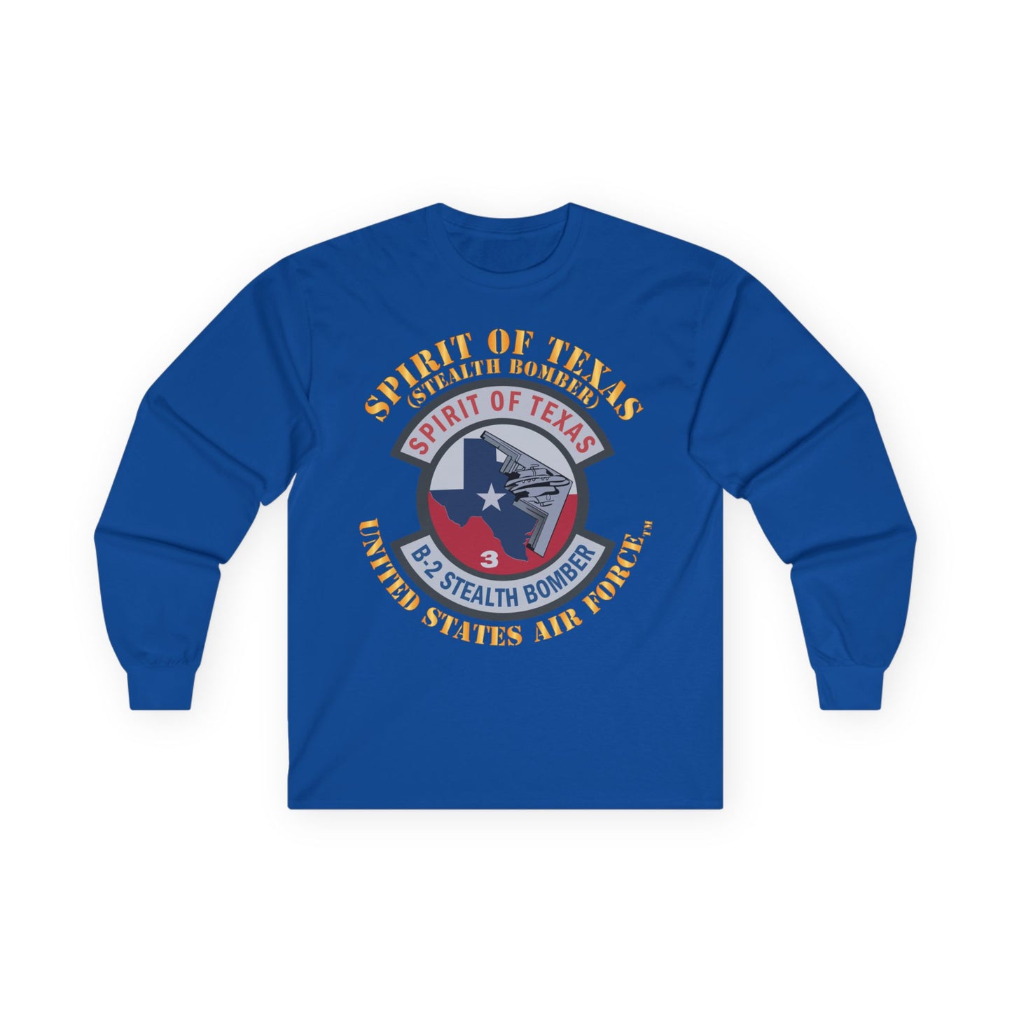 Unisex Ultra Cotton Long Sleeve Tee - USAF - B2 - Spirit of Texas - Stealth Bomber X 300