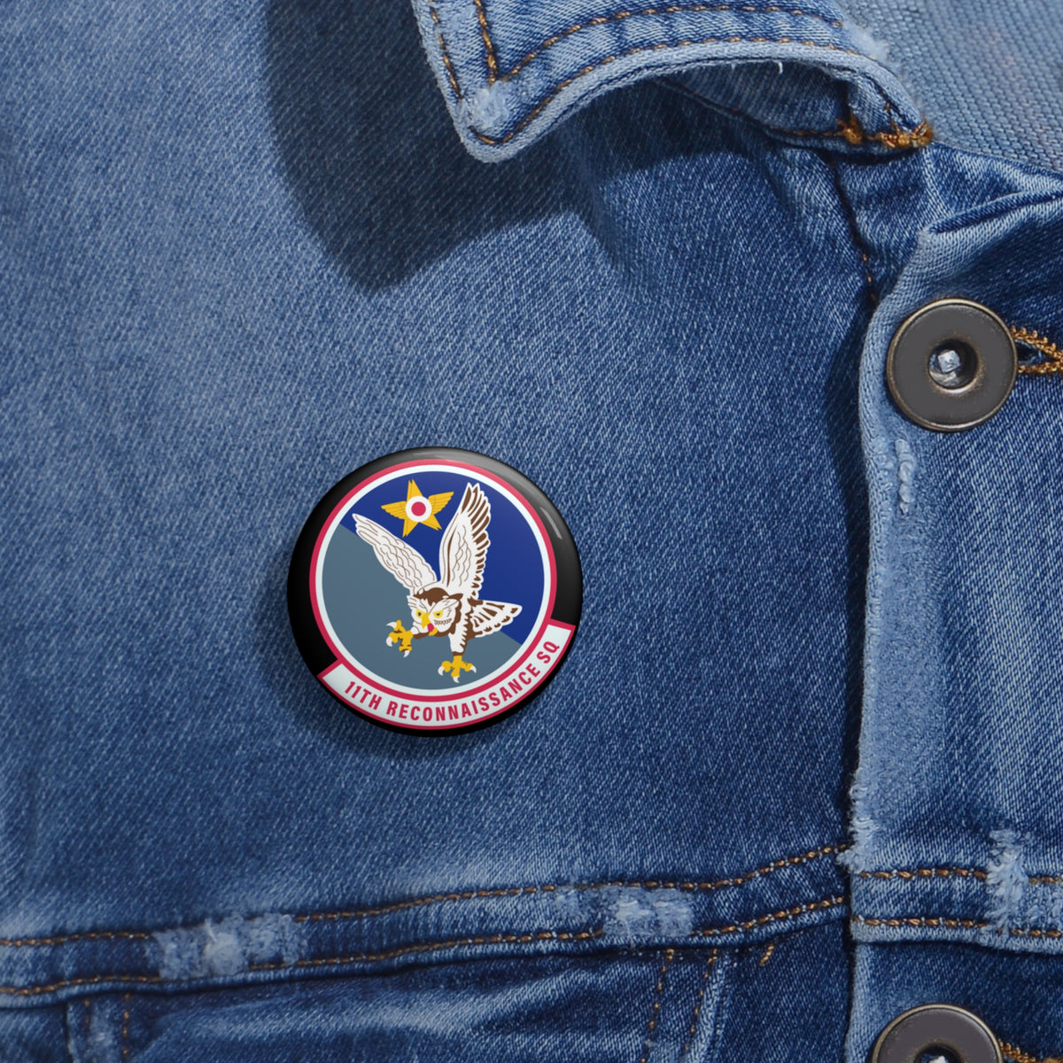 Custom Pin Button - USAF - 11th Attack Squadron wo txt