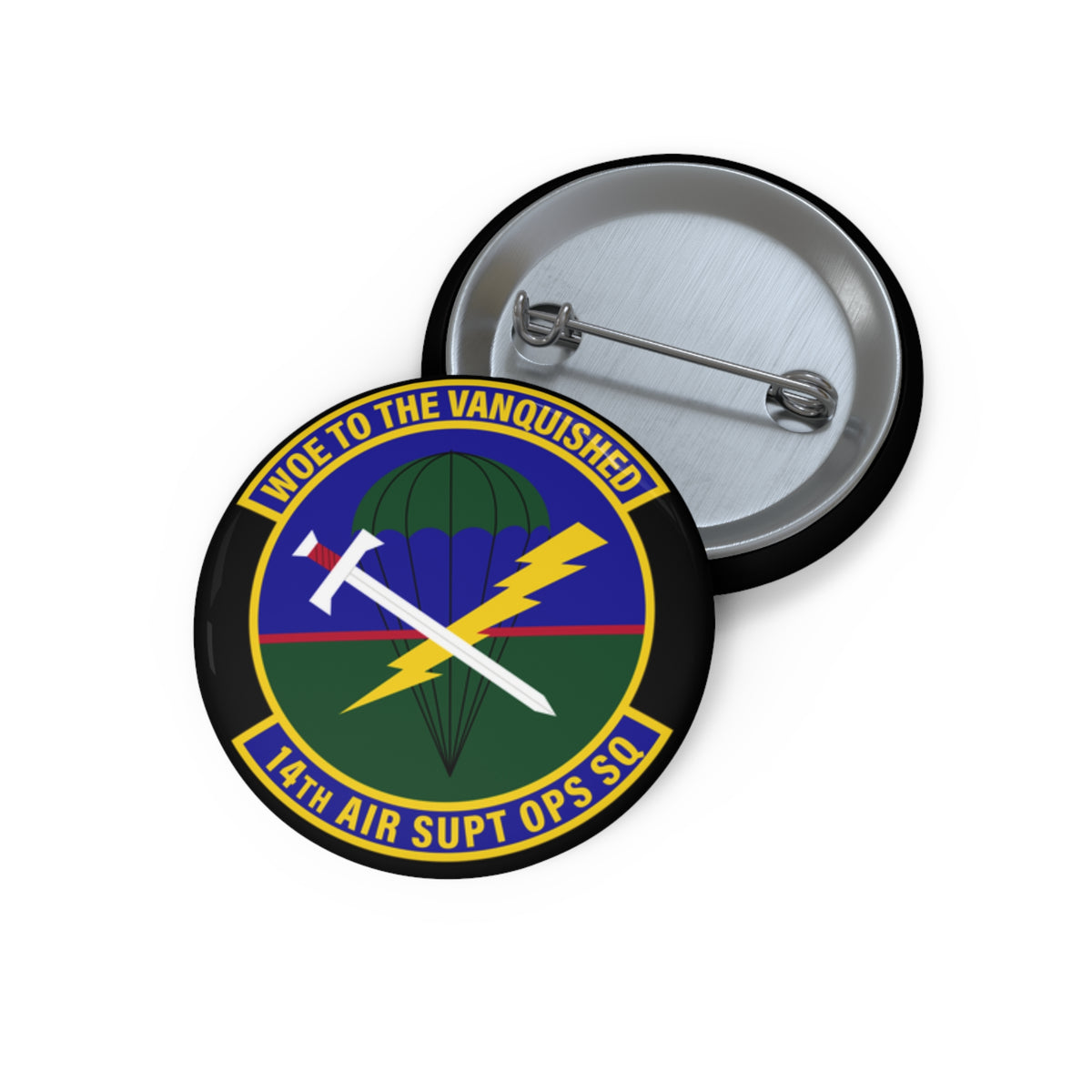 Custom Pin Button - USAF - 14th Air Support Operations Squadron wo txt