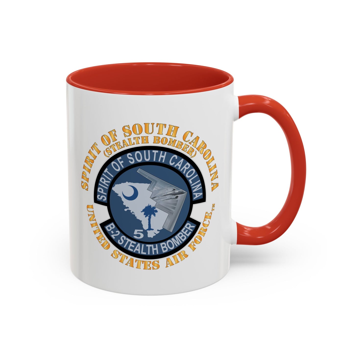 Accent Coffee Mug (11oz & 15oz) - USAF - B2 - Spirit of South Carolina Stealth Bomber X 300
