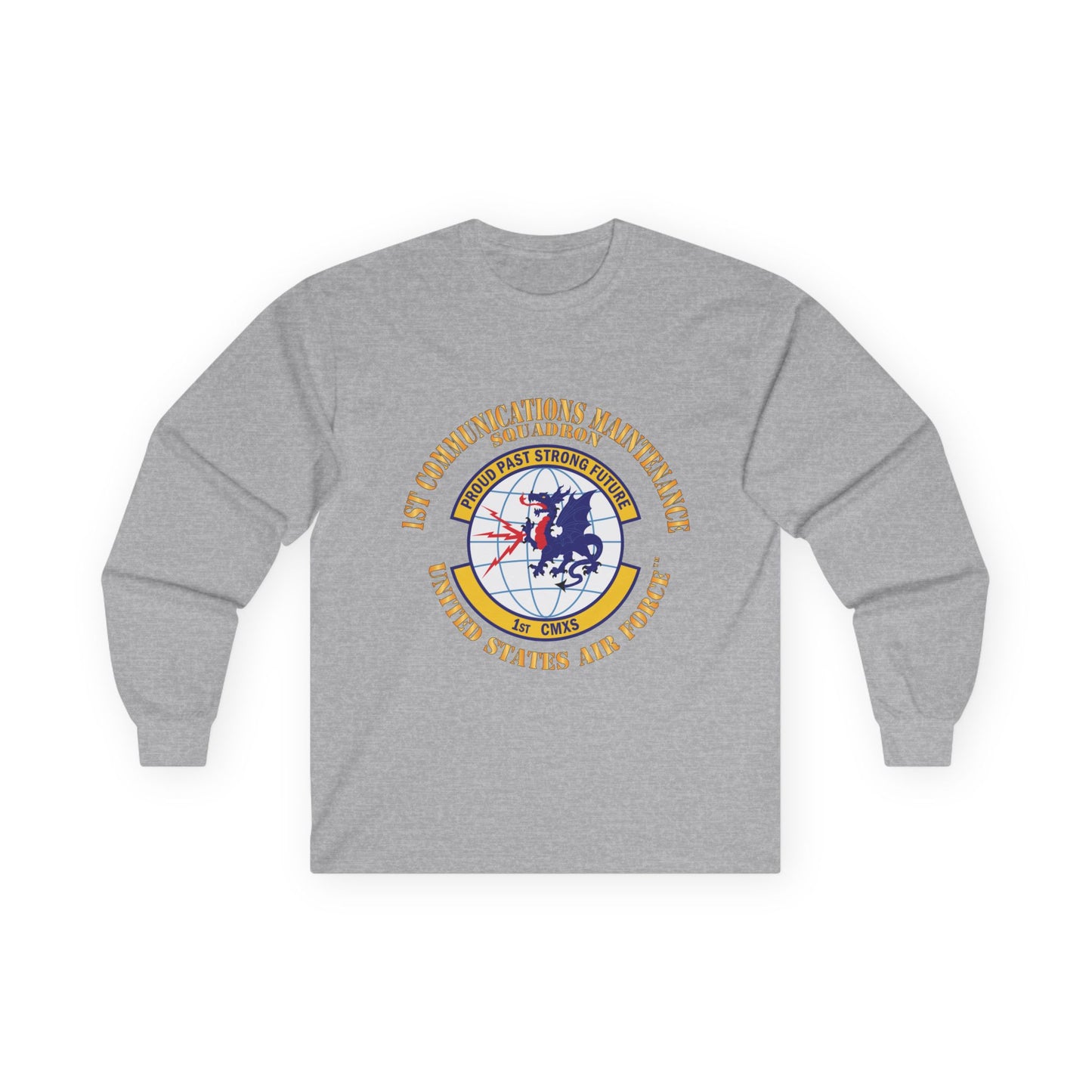 Unisex Ultra Cotton Long Sleeve Tee - USAF - 1st Communications Maintenance Squadron(USAFE) X 300