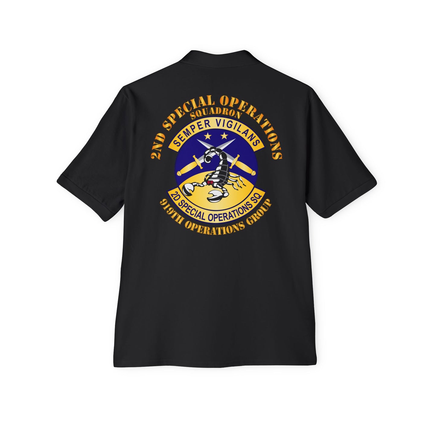 Men's Piqué Polo - USAFSOF - 2nd Special Operations Squadron - 919th Operations Group