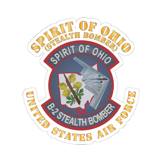 Kiss-Cut Stickers - USAF - B2 - Spirit of Ohio - Stealth Bomber X 300