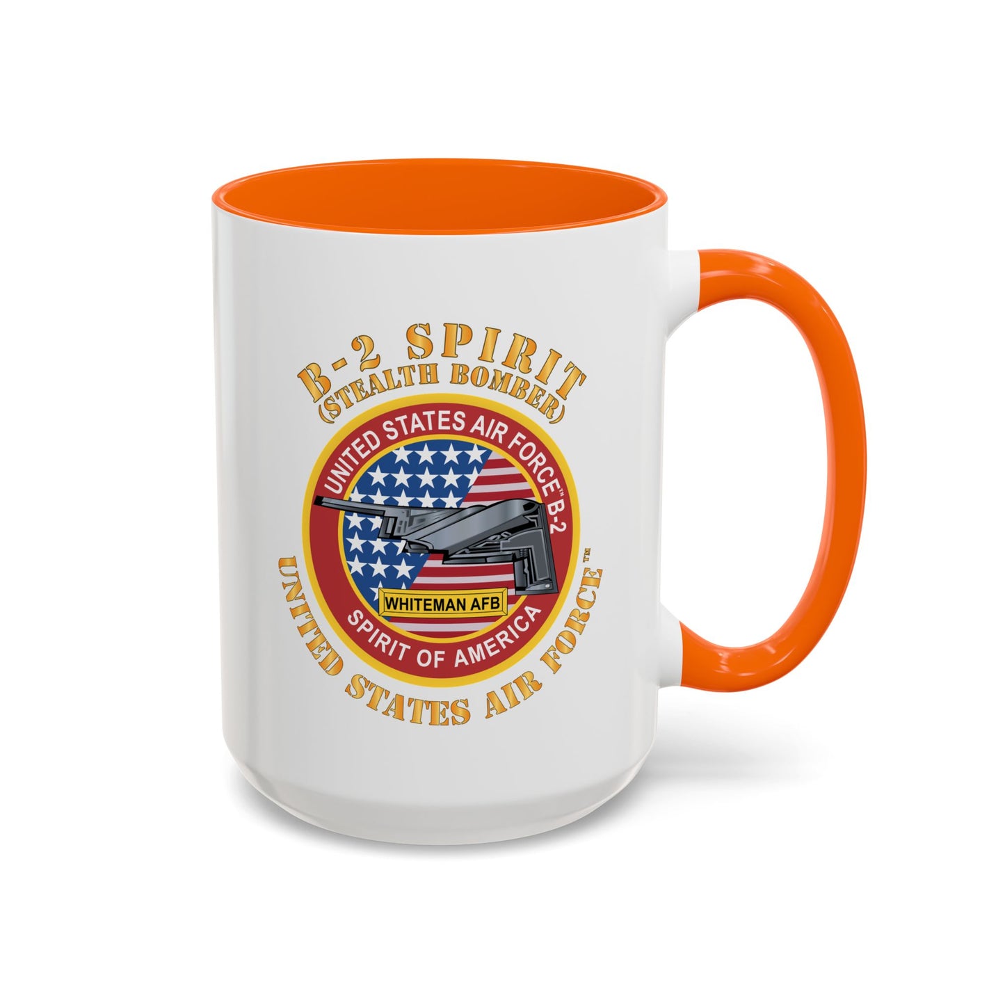 Accent Coffee Mug (11oz & 15oz) - USAF - B2 - Spirit - Stealth Bomber X 300