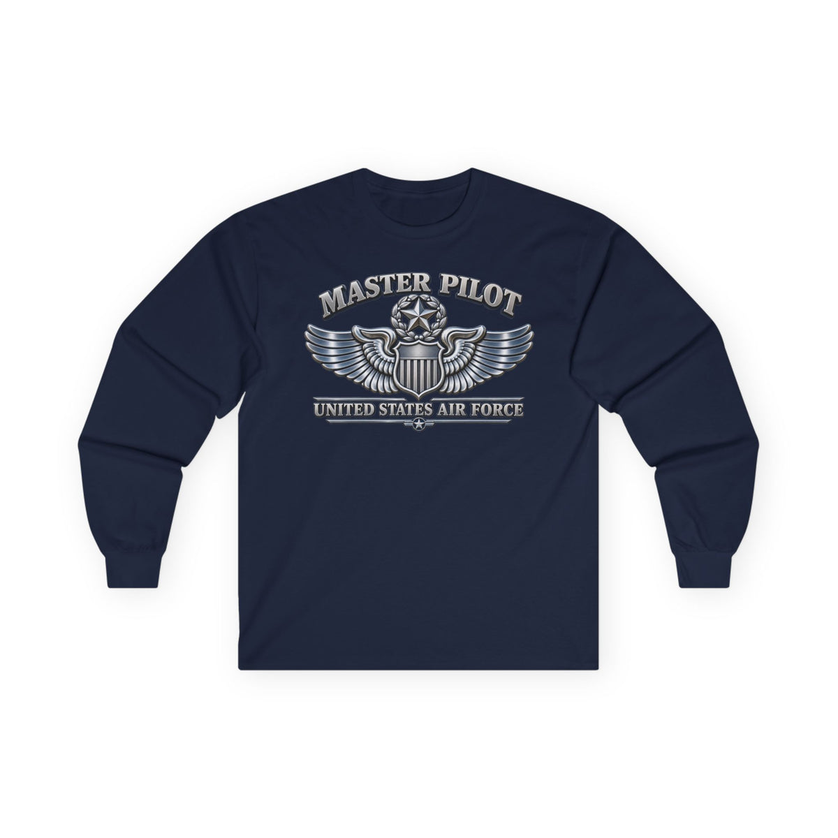 Unisex Ultra Cotton Long Sleeve Tee - USAF - Master Pilot Badge - United States Air Force - 3D - Enhanced