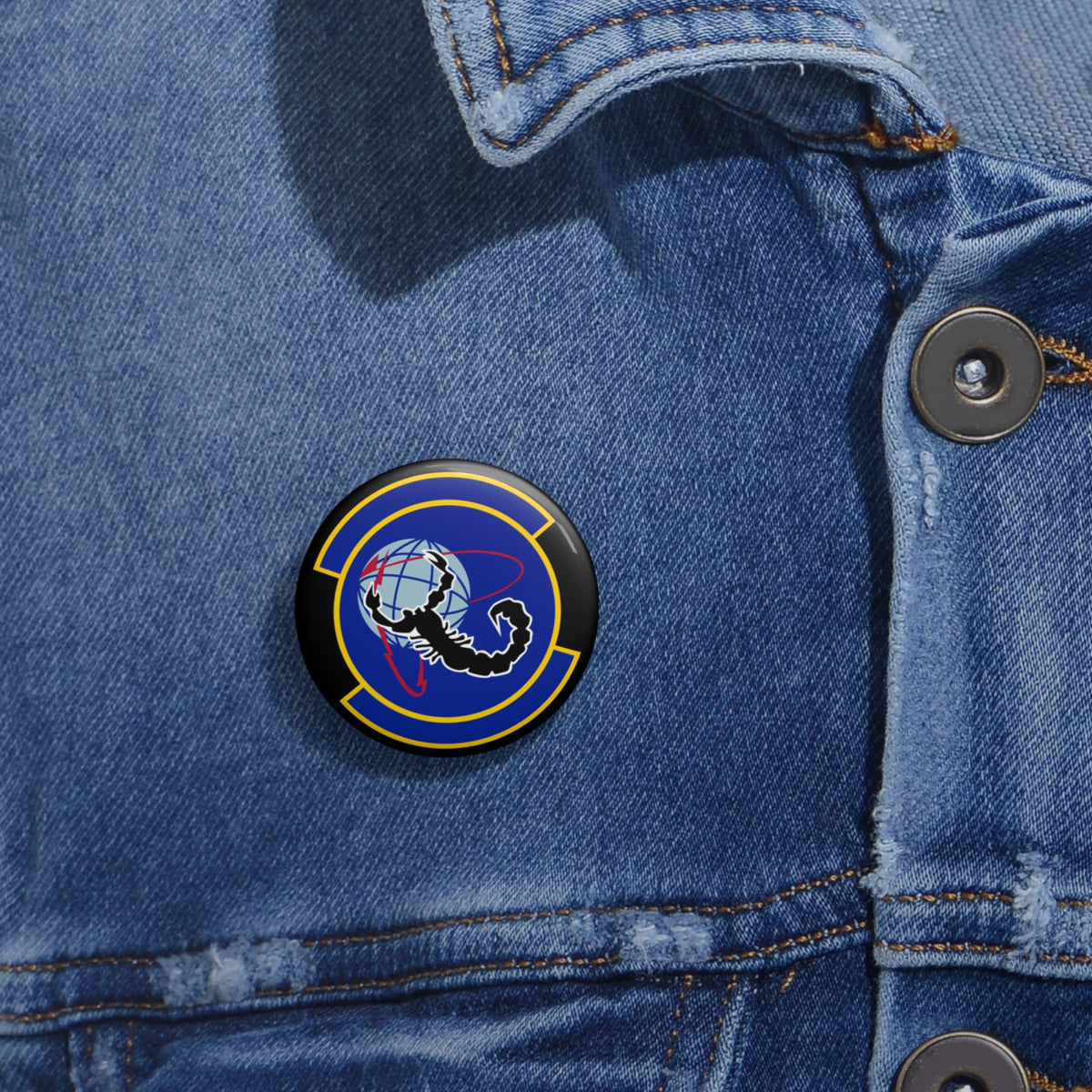 Pin Button – USAF 4th Space Warning Squadron – Air Force Stickers Plus