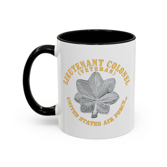 Accent Coffee Mug (11oz & 15oz) - USAF - Lieutenant Colonel - LTC - Veteran - TM X 300