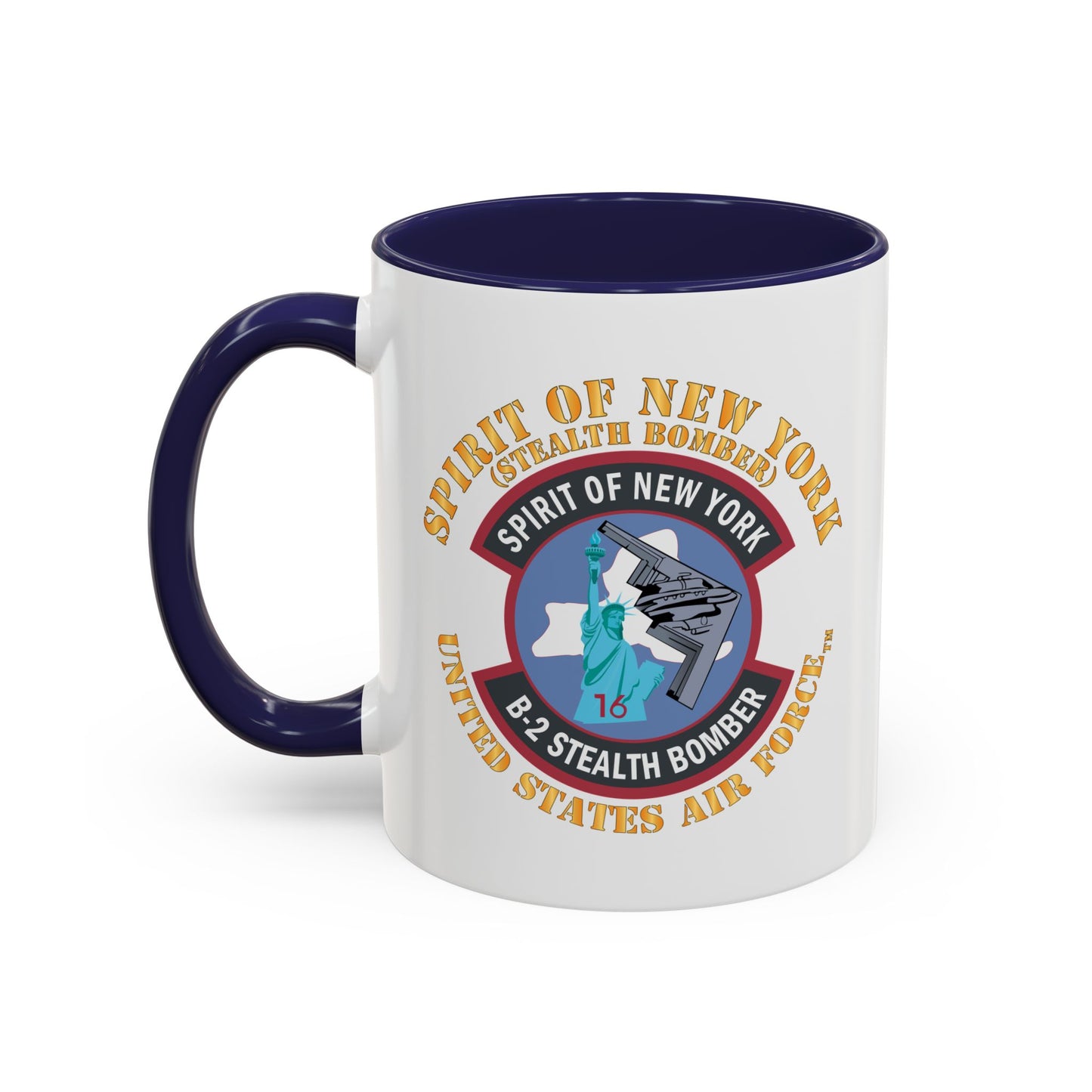 Accent Coffee Mug (11oz & 15oz) - USAF - B2 - Spirit of New York - Stealth Bomber X 300