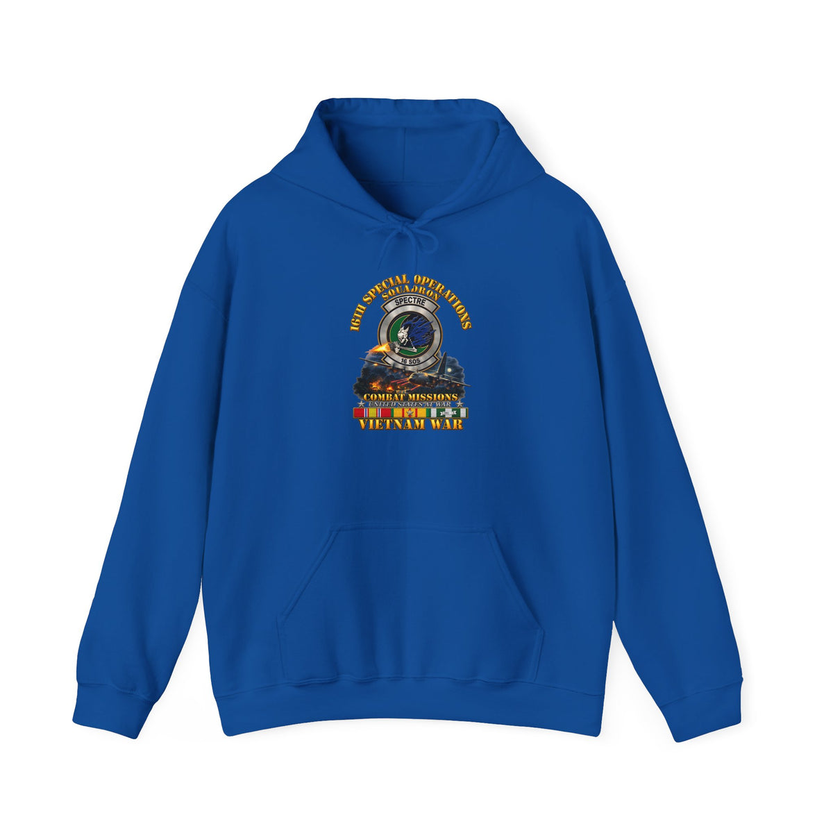 Unisex Heavy Blend Hooded Sweatshirt - SOF - 16th SOS - Combat Missions w VN SVC - 3D - Enhanced