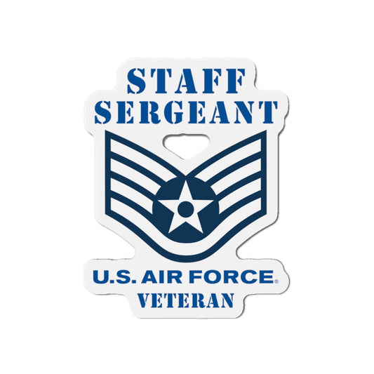 Die-Cut Magnet - USAF - Staff Sergeant (E5) - 2020 - Veteran