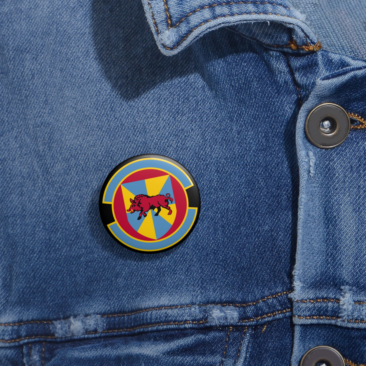 Custom Pin Button - USAF - 12th Force Support Squadron wo txt