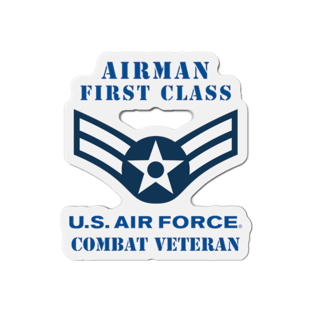 Die-Cut Magnet - USAF - Airman - First Class (E3) - 2020 - Combat Veteran