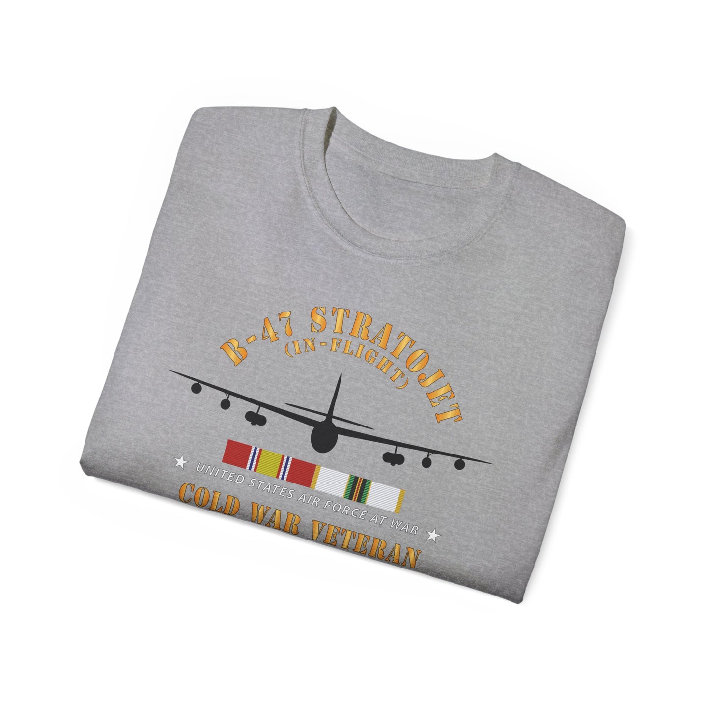 Unisex Ultra Cotton Tee - USAF - B-47 Stratojet - In Flt - Silhouette - Cold War Veteran X 300