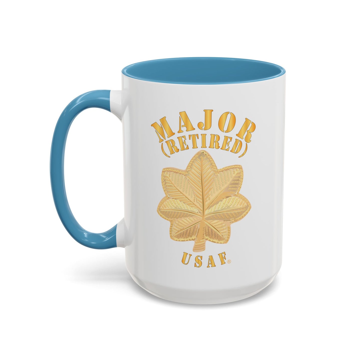 Accent Coffee Mug (11oz & 15oz) - USAF - Major - Retired - USAF X 300