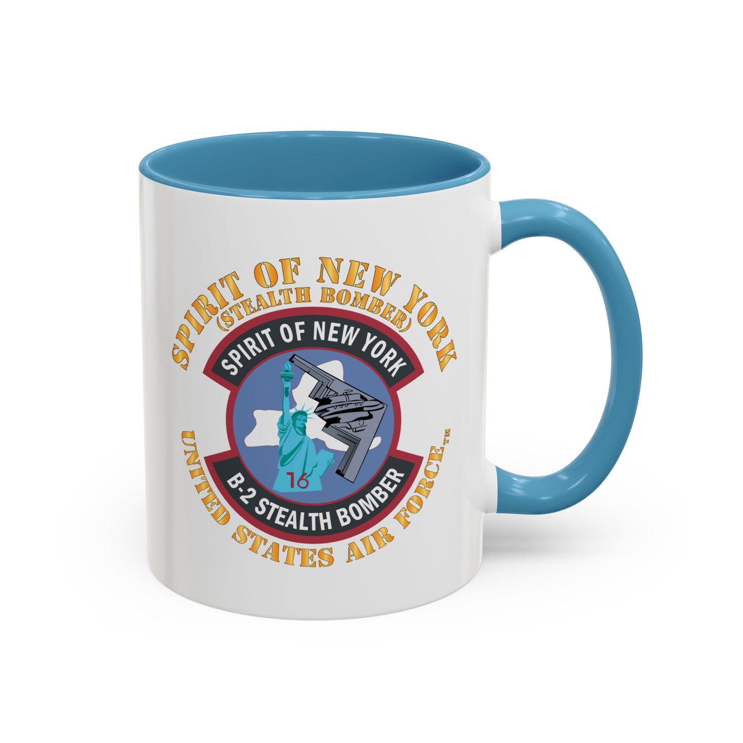 Accent Coffee Mug (11oz & 15oz) - USAF - B2 - Spirit of New York - Stealth Bomber X 300