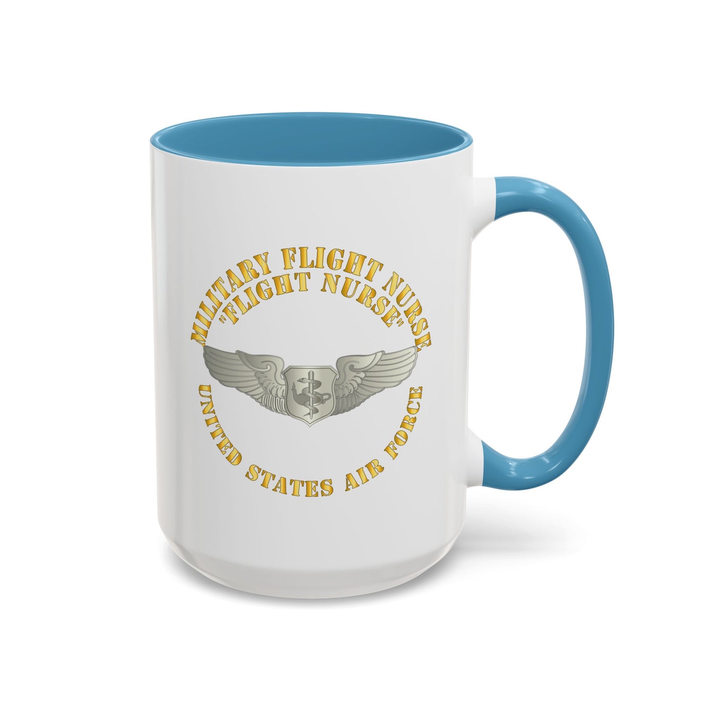 Accent Coffee Mug (11oz & 15oz) - USAF - Military Flight Nurse - Flight Nurse - Basic