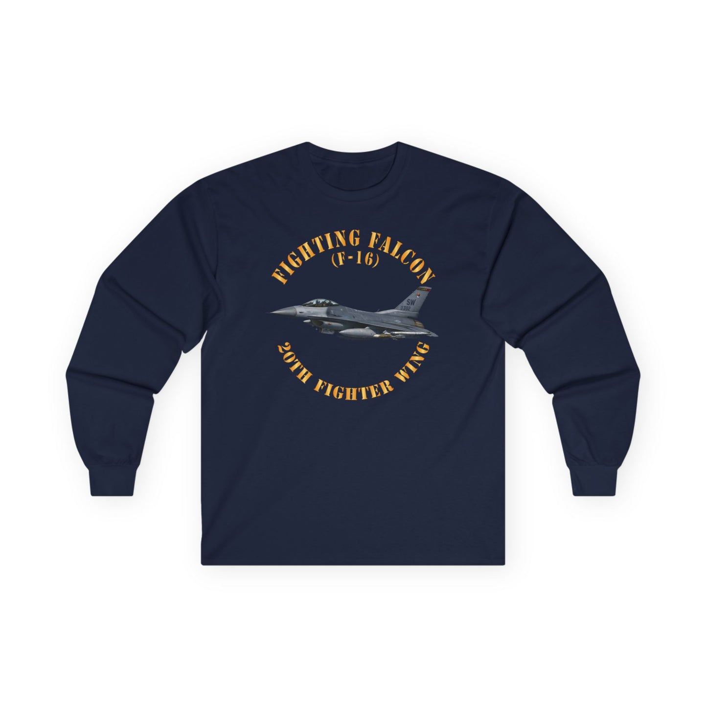 Unisex Ultra Cotton Long Sleeve Tee - USAF - F-16 Fighting Falcon - 20th Fighter Wing X 300