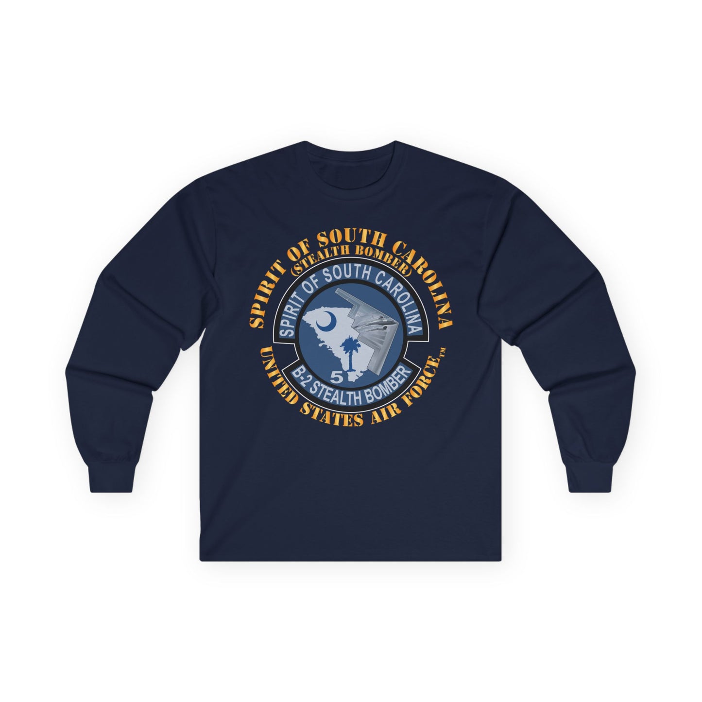 Unisex Ultra Cotton Long Sleeve Tee - USAF - B2 - Spirit of South Carolina Stealth Bomber X 300