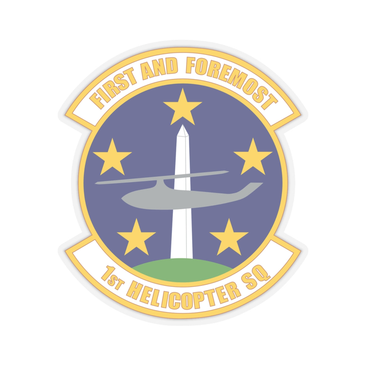 Kiss-Cut Stickers - USAF - 1st Helicopter Squadron (AFDW) wo txt