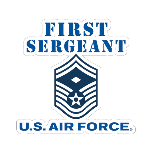 Kiss-Cut Stickers - USAF - First Sergeant (E8b) - 2020 - US Air Force w Text X 300