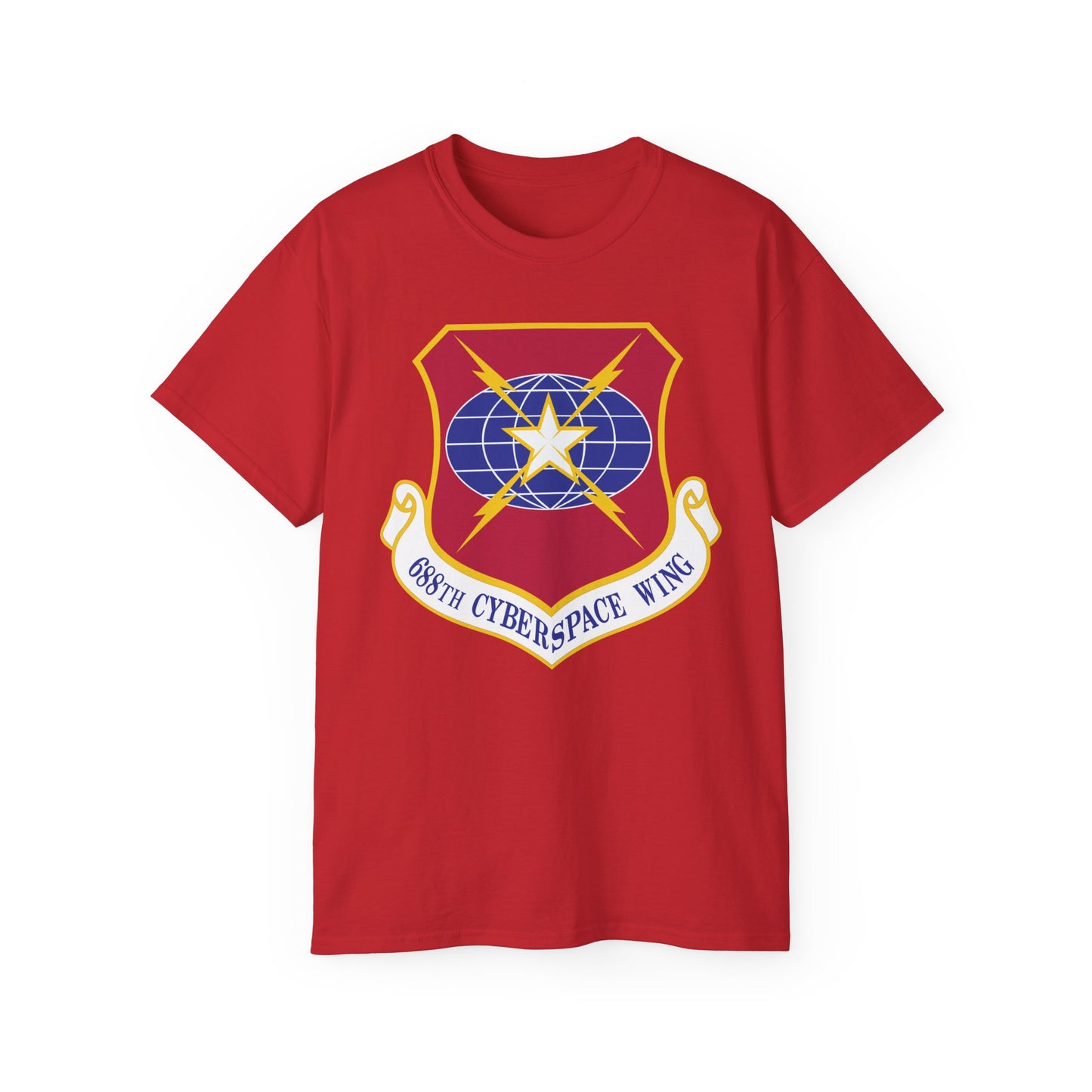 Unisex Ultra Cotton Tee - USAF - 688th Cyberspace Wing wo Txt X 300