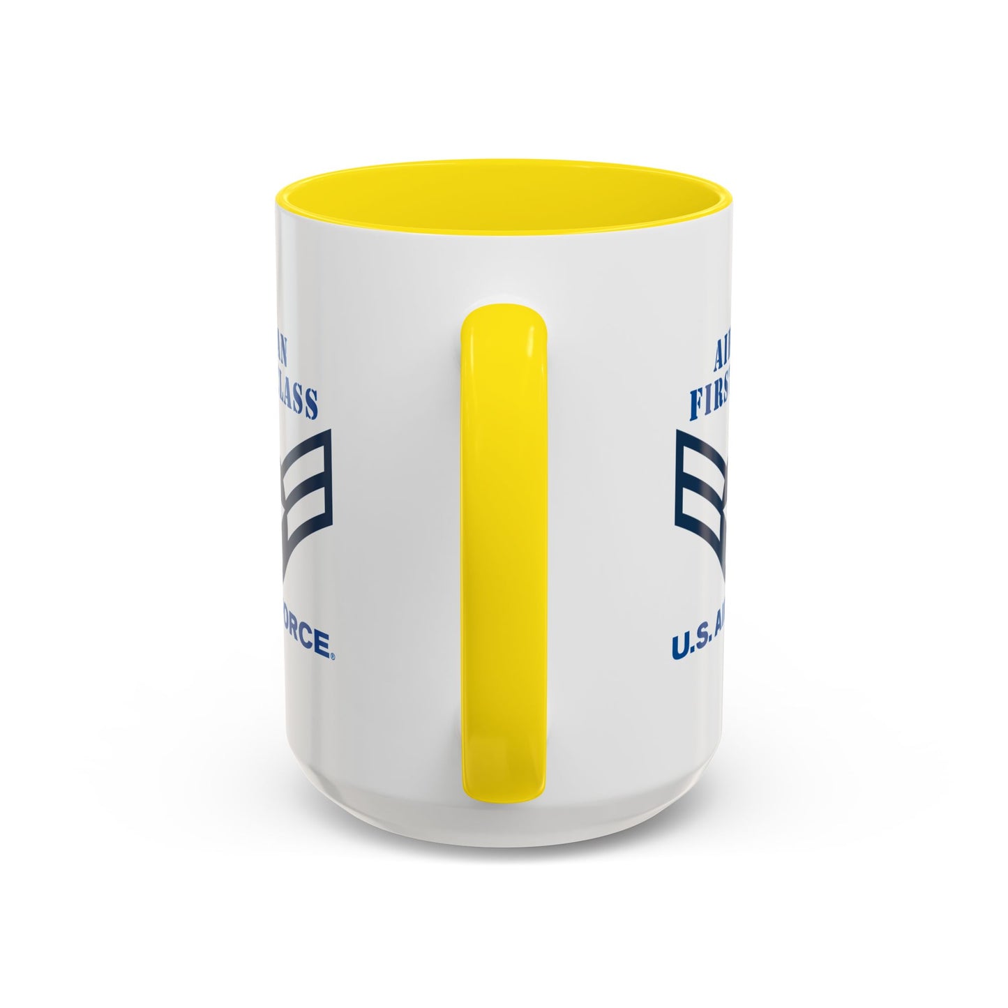 Accent Coffee Mug (11oz & 15oz) - USAF - Airman - First Class (E3) - 2020 - US Air Force w Text X 300