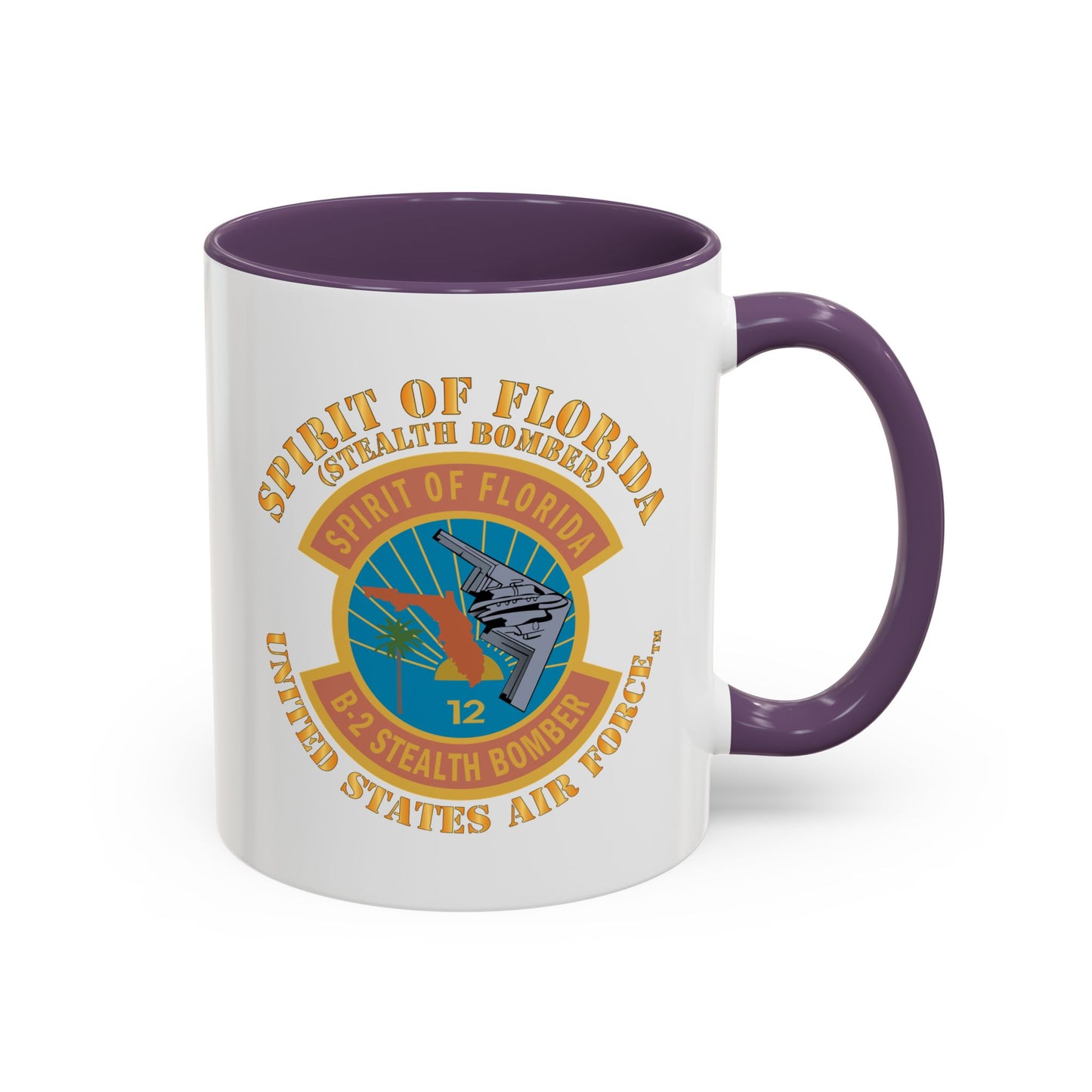 Accent Coffee Mug (11oz & 15oz) - USAF - B2 - Spirit of Florida - Stealth Bomber X 300