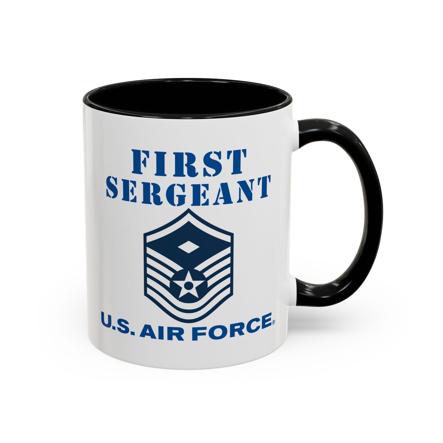 Accent Coffee Mug (11oz & 15oz) - USAF - First Sergeant (E7b) - 2020 - US Air Force w Text X 300