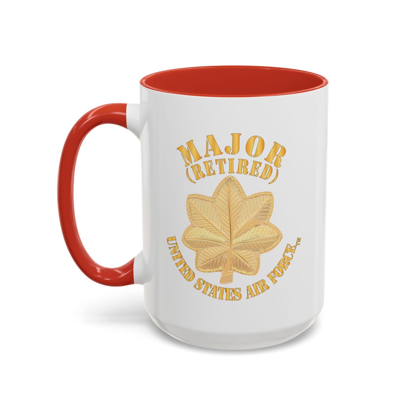 Accent Coffee Mug (11oz & 15oz) - USAF - Major - Retired X 300