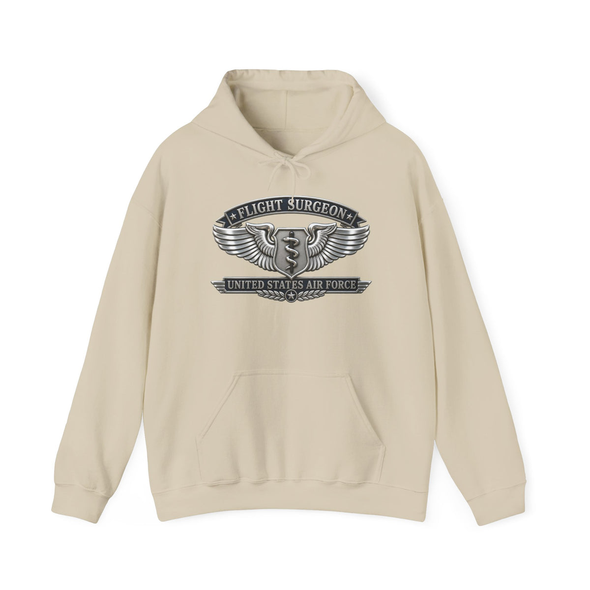 Unisex Heavy Blend Hooded Sweatshirt - USAF - Flight Surgeon Badge - United States Air Force - 3D - Enhanced