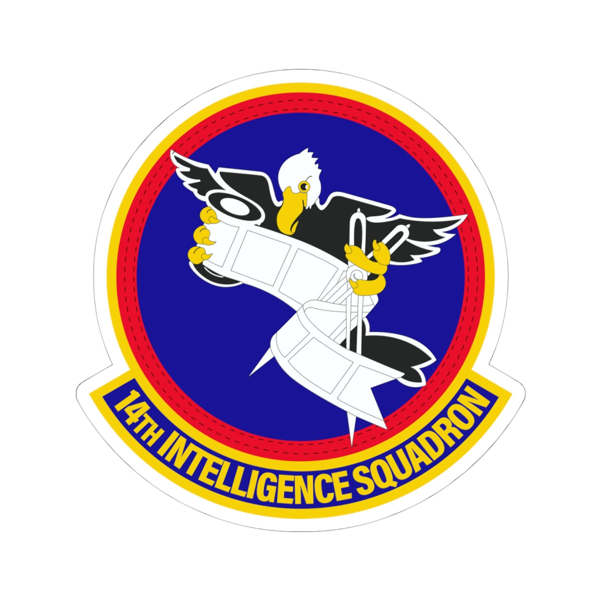 Kiss-Cut Stickers - USAF - 14th Intelligence Squadron wo txt