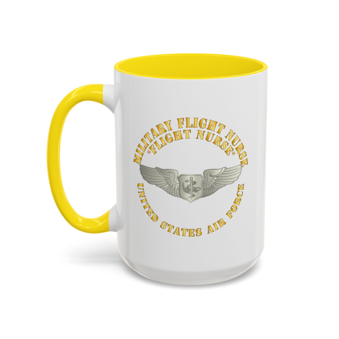 Accent Coffee Mug (11oz & 15oz) - USAF - Military Flight Nurse - Flight Nurse - Basic